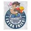 Hasbro Potato Head Silk Touch Throw Blanket, 50" x 60", Exercise Extra Fries